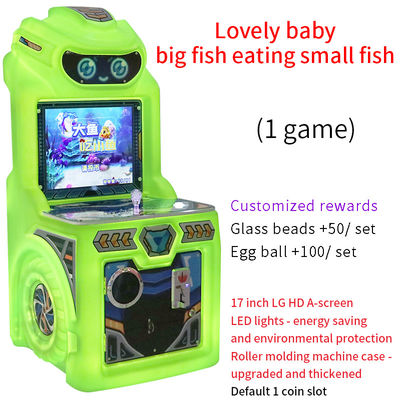 YX-1059 可愛い赤ちゃん シングルプレイヤー 大きな魚 小魚を食べる ジョイスティック ゲームマシン 17インチ