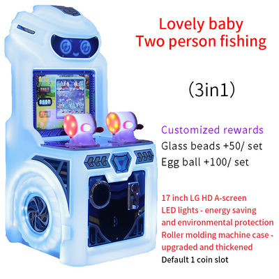 ブランドコイン操作アケードゲーム 販売 2人釣りジョイスティックゲーム機
