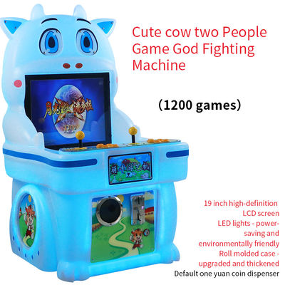可愛い牛 2人アケードゲーム 19インチの子供のための神闘機